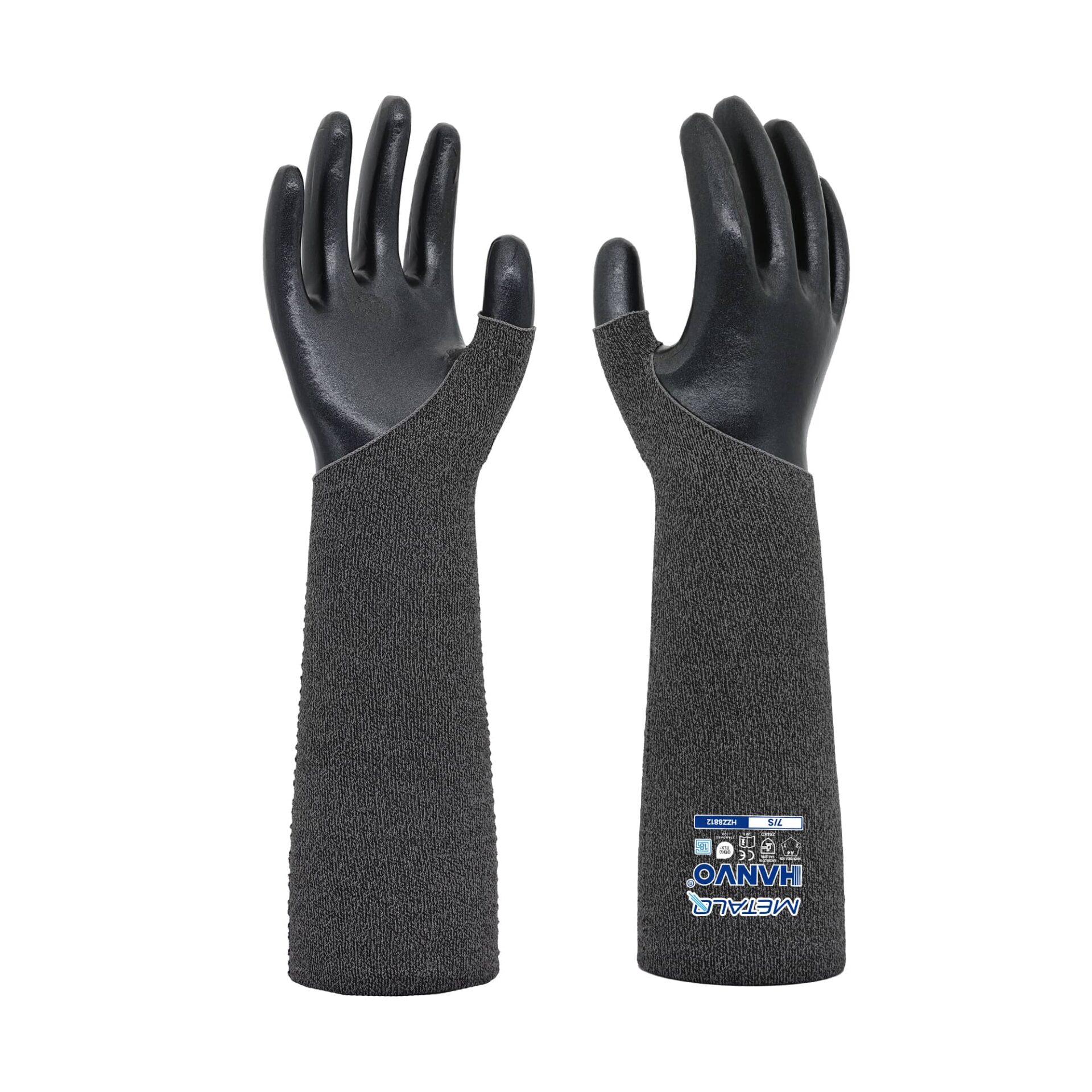 HANVO’s ergonomically designed 18‑gauge nylon‑MetalQ cut‑resistant arm sleeve provides ANSI A4 cut‑level D forearm protection without compromising dexterity. The 45 cm extended‑length sleeve adopts a thumb‑hole design to hold the sleeve stable during active movement. Its lightweight, highly breathable construction delivers long‑wearing comfort for all‑shift use. This high‑risk forearm protective sleeve is ideal for glass handling, metal fabrication, machinery and equipment, facility maintenance and warehousing operations.