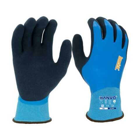 HANVO’s lightweight 15‑gauge seamless nylon safety glove delivers long‑term abrasion resistance and flexible snug fit for all‑day comfort. The full smooth latex coating offers reliable surface protection, and sandy latex palm dipping reinforces traction and durability for handling heavy, rough workpieces. Touch‑screen compatible design supports direct device operation on‑site. This versatile work glove is ideal for general assembly, material transport, machinery and equipment, automotive, facility maintenance and warehousing operations.