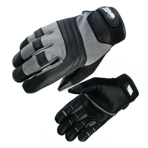 HANVO 18‑gauge MetalQ liner ANSI A4 EN388 cut‑resistant glove. Goat‑leather palm provides 1200‑cycle level‑2 abrasion resistance for reliable service life. Soft goat leather paired with MetalQ knit delivers excellent breathability and fingertip dexterity. Dual‑layer reinforcement on fingertips and knuckles supplies extra impact‑abrasion protection. Ideal for metal fabrication, assembly work, glass handling, facility maintenance.