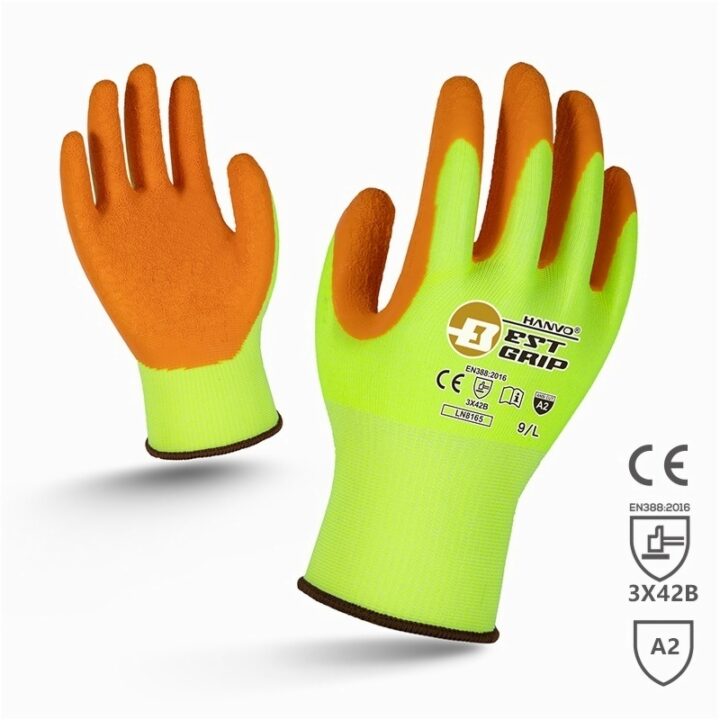 HPPE/Glass Fiber Cut Resistant Glove with Latex Coating